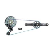 SRAM - bloc caseta pinioane - XX1 XG-1299 Eagle XD - 12 viteze - 10-50T - negru-rainbow