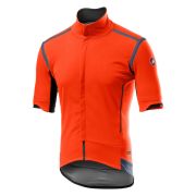 Castelli - Jacheta ciclism vreme rece 2 in 1 cu maneci detasabile, Perfetto Ros Convertible - Portocaliu negru gri