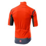 Castelli - Jacheta ciclism vreme rece 2 in 1 cu maneci detasabile, Perfetto Ros Convertible - Portocaliu negru gri
