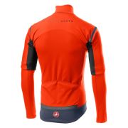 Castelli - Jacheta ciclism vreme rece 2 in 1 cu maneci detasabile, Perfetto Ros Convertible - Portocaliu negru gri