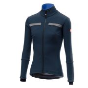 Castelli Jacheta ciclism dama Dinamica  - Bleumarin Gri Reflectorizant