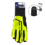 Force - Manusi ciclism iarna Force X72 - negru fluo