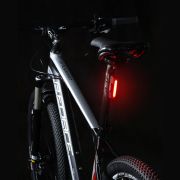 Force - lumina spate pentru bicicleta cu incarcare USB, COB 16 - negru