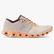 On Cloud X - pantofi alergare pentru femei - Gri Silver/Almond