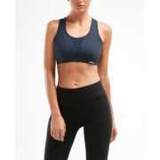 2XU - Bustiera sport pentru femei XVENT Crop - negru alb