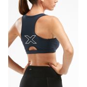 2XU - Bustiera sport pentru femei XVENT Crop - negru alb