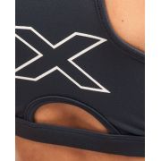 2XU - Bustiera sport pentru femei XVENT Crop - negru alb