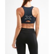 2XU - Bustiera sport pentru femei XVENT Crop - negru alb