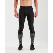 2XU - Colanti compresie pentru barbati cu elemente reflectorizante Reflect Run Compression Tights - negru