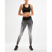 2XU - Colanti de compresie cu talie medie pentru femei Mid Panel Compression Tights - negru-menta