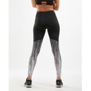 2XU - Colanti de compresie cu talie medie pentru femei Mid Panel Compression Tights - negru-menta