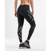 2XU - Colanti de compresie femei talie medie Mid-Rise Compression Tight - Negru - Mov