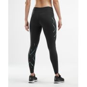 2XU - Colanti de compresie femei talie medie Mid-Rise Compression Tight - negru-albastru