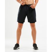 2XU - Pantaloni scurti cu compresie pentru barbati XVENT 7" 2 in 1 Comp Short - negru