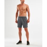 2XU - Pantaloni scurti de alergare pentru barbati XVENT 7" - gri albastru