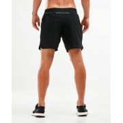 2XU - Pantaloni scurti de alergare pentru barbati XVENT 7" Short- negri cu elemente reflectorizante