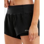 2XU - Pantaloni scurti de alergare pentru femei XVENT 3" Layer Short - negru