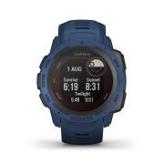 Garmin - Instinct Solar - albastru Tidal - ceas inteligent cu GPS cu functii avansate pentru sport si incarcare solara