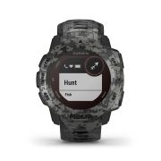 Garmin - Instinct Solar Camo edition - Graphite - ceas inteligent cu GPS cu functii avansate pentru sport si incarcare solara
