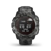 Garmin - Instinct Solar Camo edition - Graphite - ceas inteligent cu GPS cu functii avansate pentru sport si incarcare solara