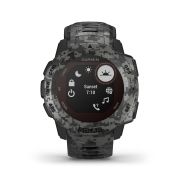 Garmin - Instinct Solar Camo edition - Graphite - ceas inteligent cu GPS cu functii avansate pentru sport si incarcare solara