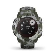 Garmin - Instinct Solar Camo edition - Lichen - ceas inteligent cu GPS cu functii avansate pentru sport si incarcare solara