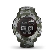Garmin - Instinct Solar Camo edition - Lichen - ceas inteligent cu GPS cu functii avansate pentru sport si incarcare solara