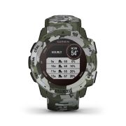 Garmin - Instinct Solar Camo edition - Lichen - ceas inteligent cu GPS cu functii avansate pentru sport si incarcare solara