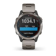Garmin - quatix 6 Sapphire Titanium - ceas inteligent premium cu GPS cu functii avansate pentru sport si navigatie - 47mm diametru