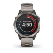 Garmin - quatix 6 Sapphire Titanium - ceas inteligent premium cu GPS cu functii avansate pentru sport si navigatie - 47mm diametru
