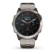 Garmin - quatix 6x Solar Titanium - ceas inteligent premium cu GPS cu functii avansate pentru sport si navigatie - 51mm diametru