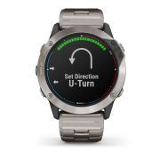 Garmin - quatix 6x Solar Titanium - ceas inteligent premium cu GPS cu functii avansate pentru sport si navigatie - 51mm diametru
