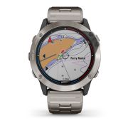Garmin - quatix 6x Solar Titanium - ceas inteligent premium cu GPS cu functii avansate pentru sport si navigatie - 51mm diametru