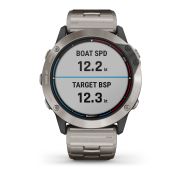Garmin - quatix 6x Solar Titanium - ceas inteligent premium cu GPS cu functii avansate pentru sport si navigatie - 51mm diametru