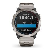 Garmin - quatix 6x Solar Titanium - ceas inteligent premium cu GPS cu functii avansate pentru sport si navigatie - 51mm diametru