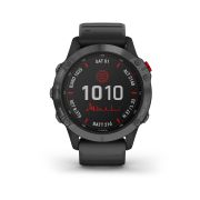 Garmin - Fenix 6 PRO Solar - rama gri slate cu curea silicon neagra - ceas inteligent premium cu GPS pentru sport