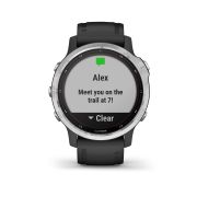 Garmin - Fenix 6s Solar - rama argintie cu curea neagra - ceas inteligent premium cu GPS cu functii avansate pentru sport