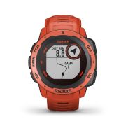Garmin - Instinct Solar - rosu Flame Red - ceas inteligent cu GPS cu functii avansate pentru sport si incarcare solara