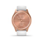 Garmin - Vivomove Style - carcasa rose-gold - bratara silicon alba