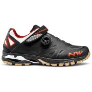 Northwave Spider Plus 2 - pantofi pentru ciclism MTB All Mountain - negru alb portocaliu