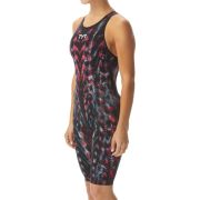TYR - costum tehnic inot femei - Venzo Open Back - rosu-alb