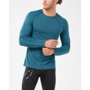 2XU - Bluza cu maneca lunga HEAT L/S Run Tee - Corsair/Corsair