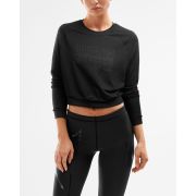 2XU - Bluza cu maneca lunga URBAN L/S Crop Sweat - Black