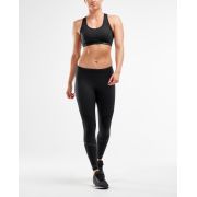 2XU - Colanti compresie femei Wind Defence Compression Tights - Negru dungi argintiu Reflexiv