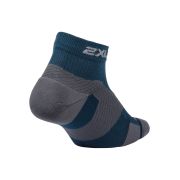 2XU - Vectr Light Cush 1/4 Crew Sock - Corsair/Grey