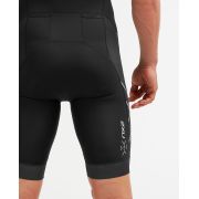 2XU - Costum triathlon barbati Compression Full Zip sleeveless Trisuit - negru