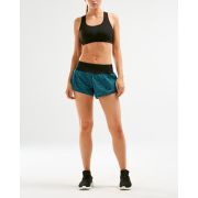 2XU - Short alergare XVENT Free Short 3" W - Rain Spot- Ocean Teal