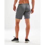 2XU - pantaloni scurti alergare pentru barbati XCTRL Woven Free 7 inch - gri Charcoal