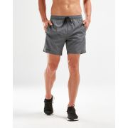 2XU - pantaloni scurti alergare pentru barbati XCTRL Woven Free 7 inch - gri Charcoal