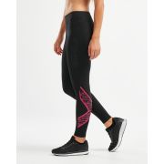 2XU Colanti compresie femei talie medie  - negru-roz-virtual